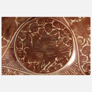 Spanischer Teller mit Lüsterglasur