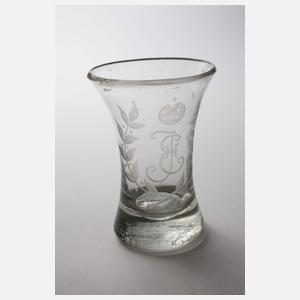 Vier barocke Branntweingläser