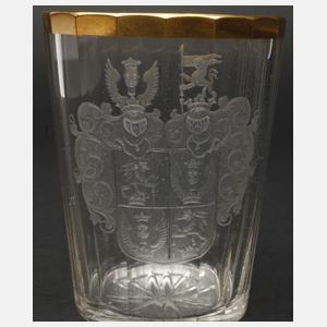 Becherglas mit Wappen