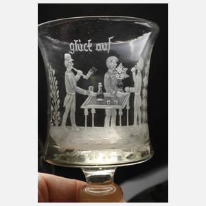 Drei Trinkpokale mit Schliff