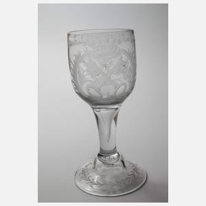 Drei Trinkpokale mit Schliff