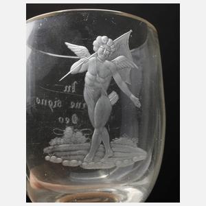 Drei Trinkpokale mit Schliff