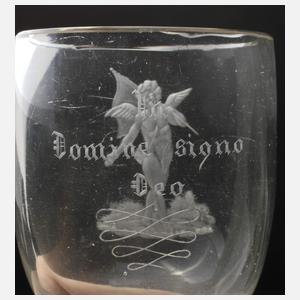 Drei Trinkpokale mit Schliff