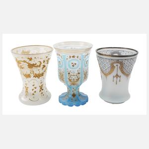 Drei Becher Biedermeier