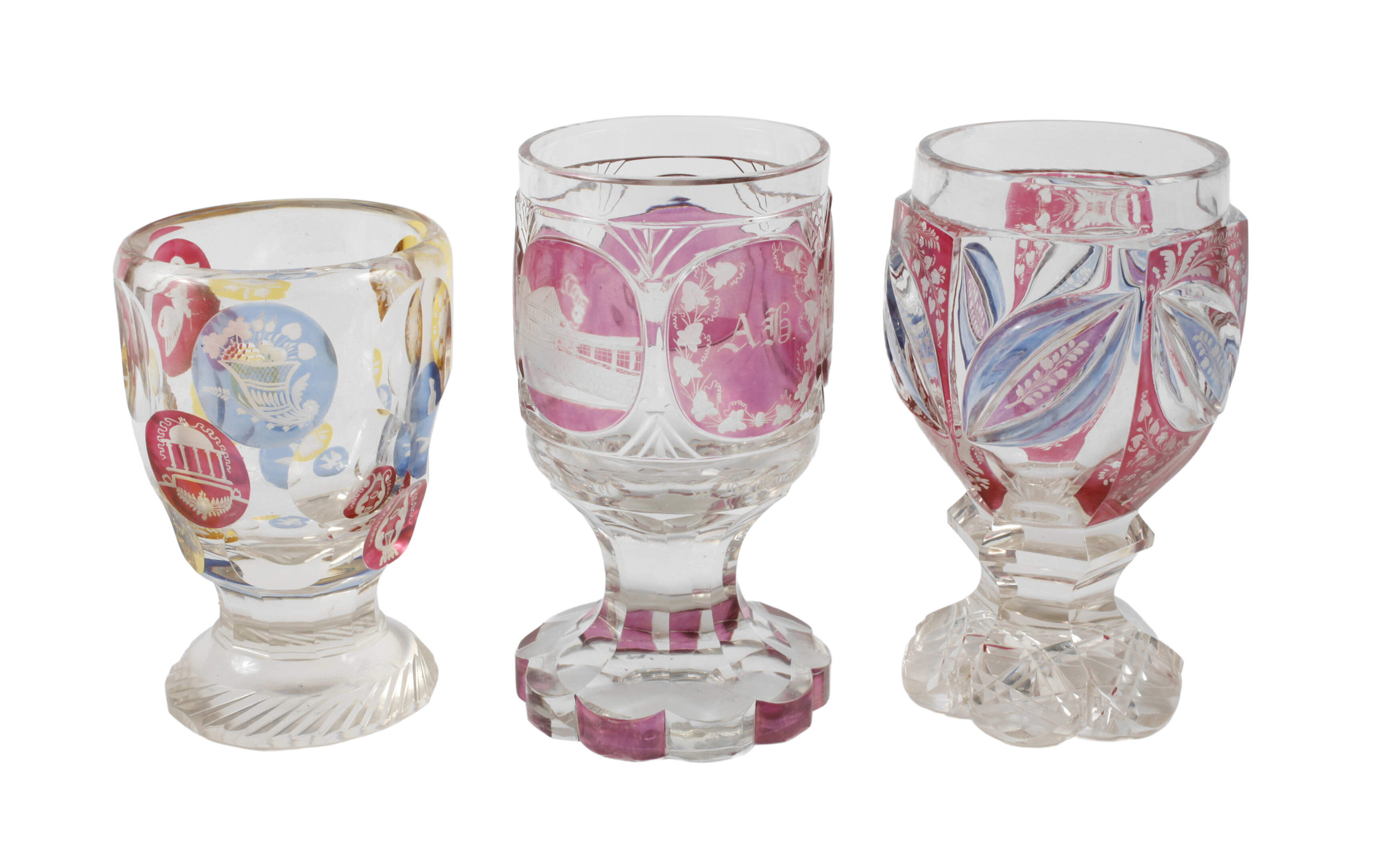 Drei Ranftbecher Biedermeier