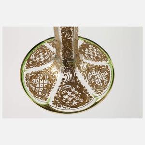 Pokalglas und Bechervase Böhmen