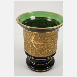 Pokalglas und Bechervase Böhmen