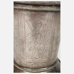 Silber großer Deckelpokal Karl der Große