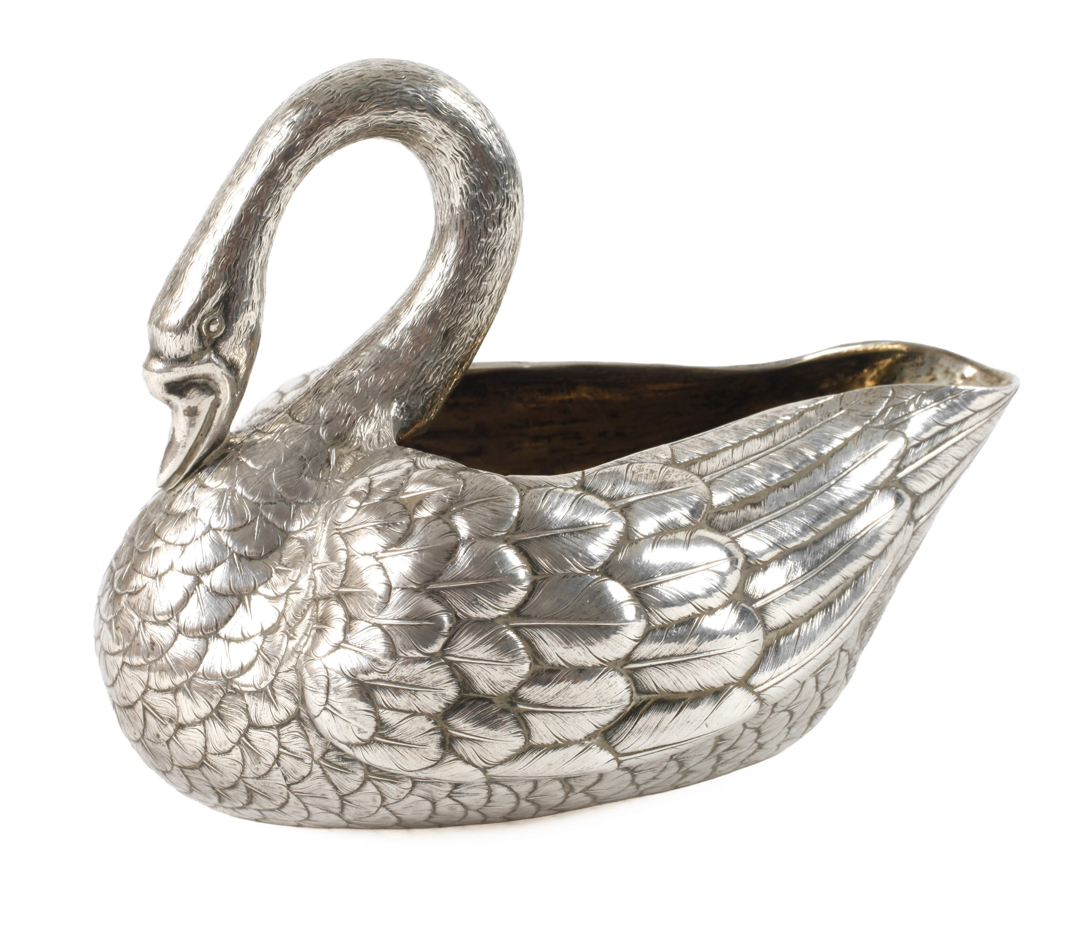 Silber figürliche Schwanenschale Russland