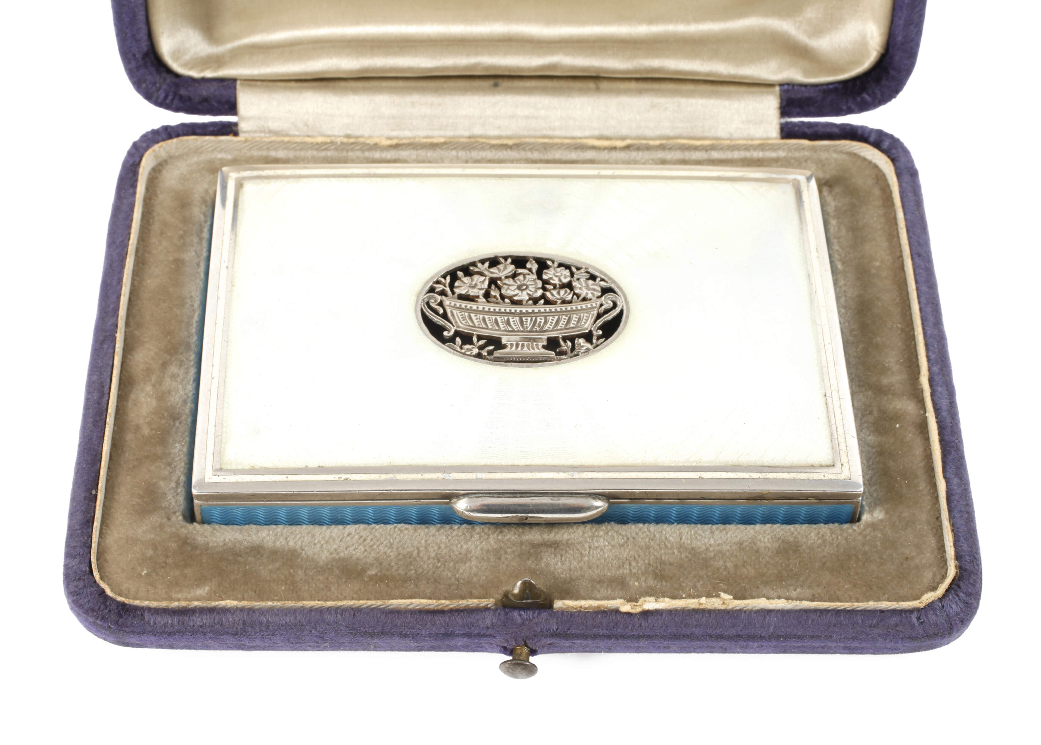 Russische Silberdose mit Emaille