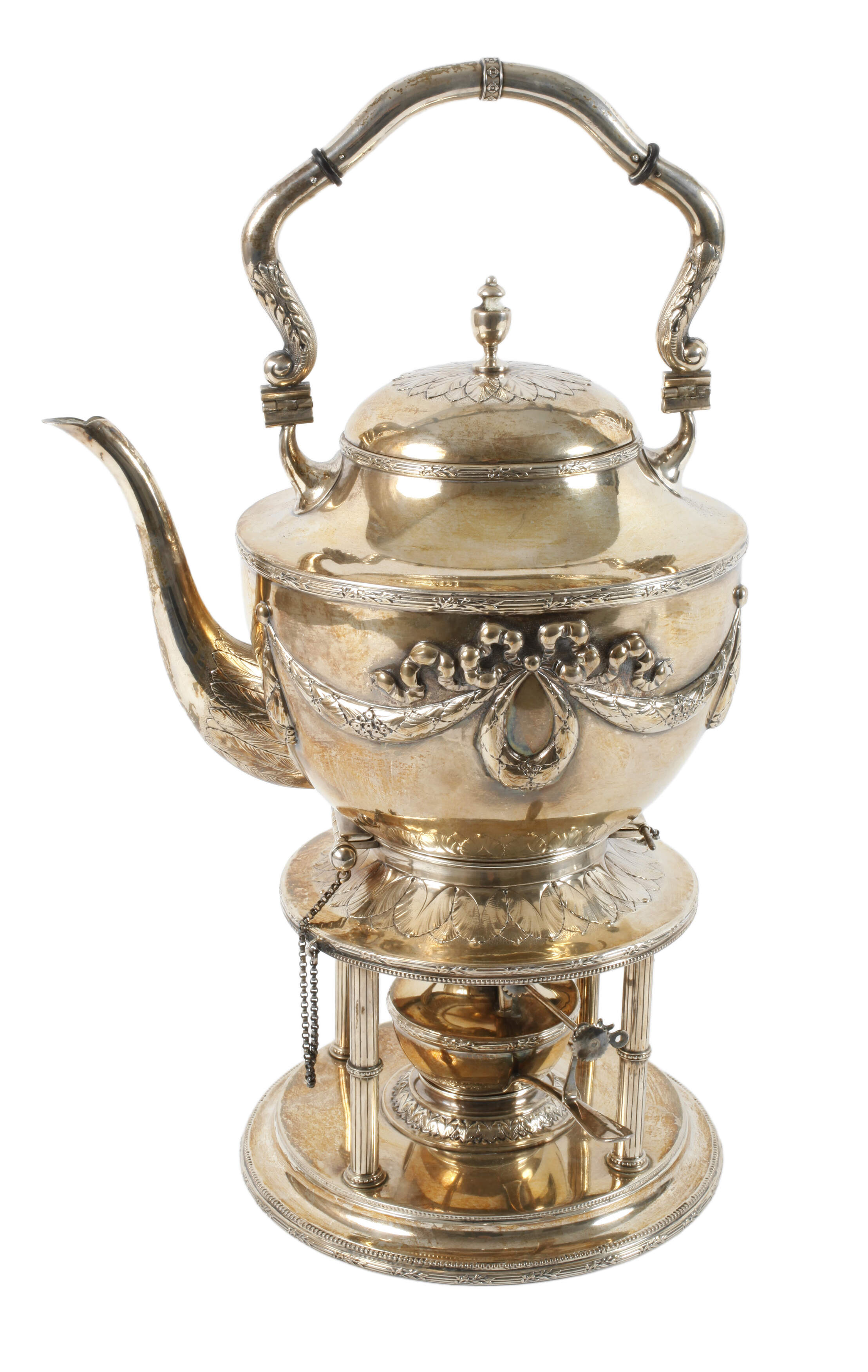 Silber Wasserbereiter mit Rechaud