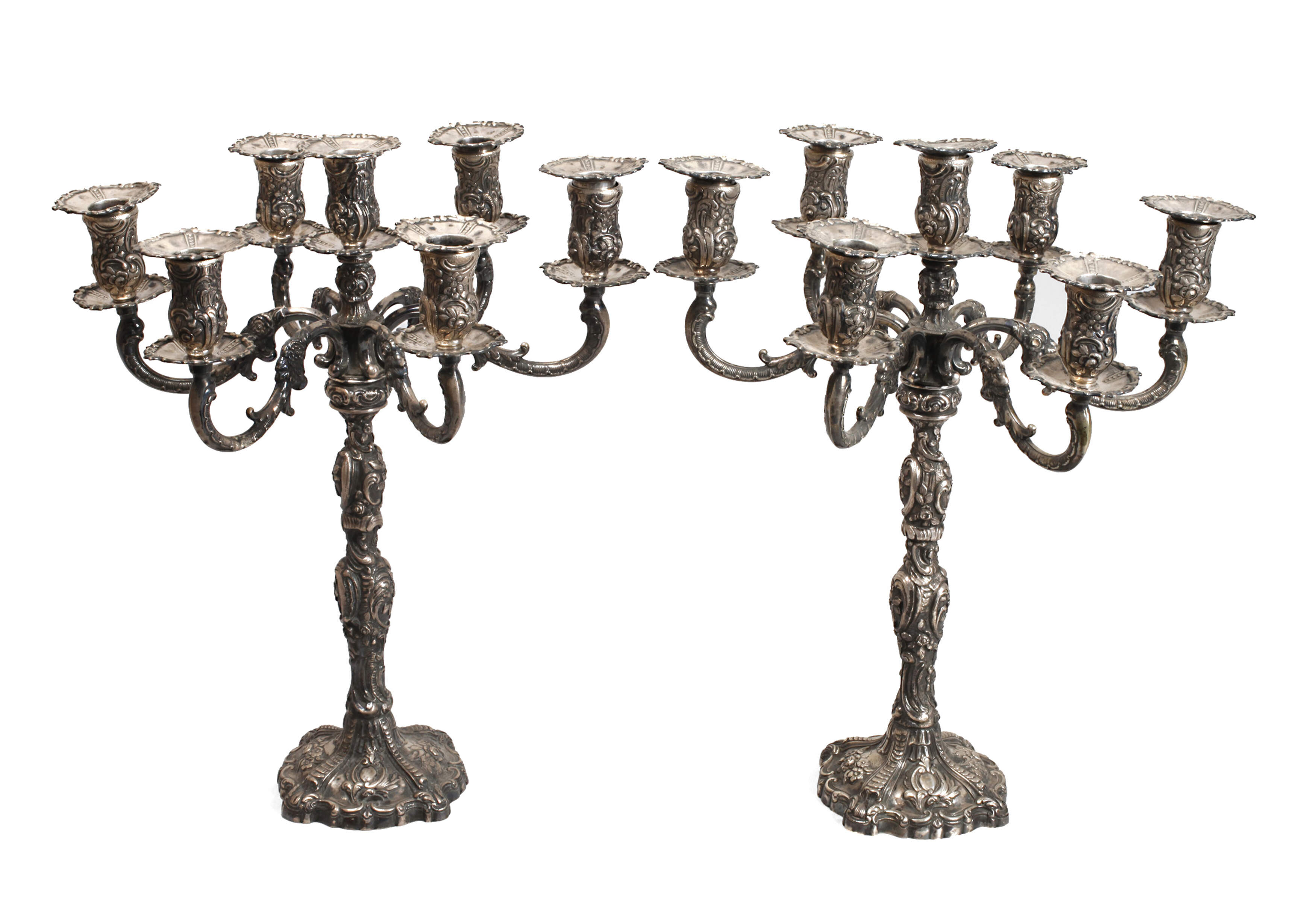 Silber Paar Girandolen Hanau