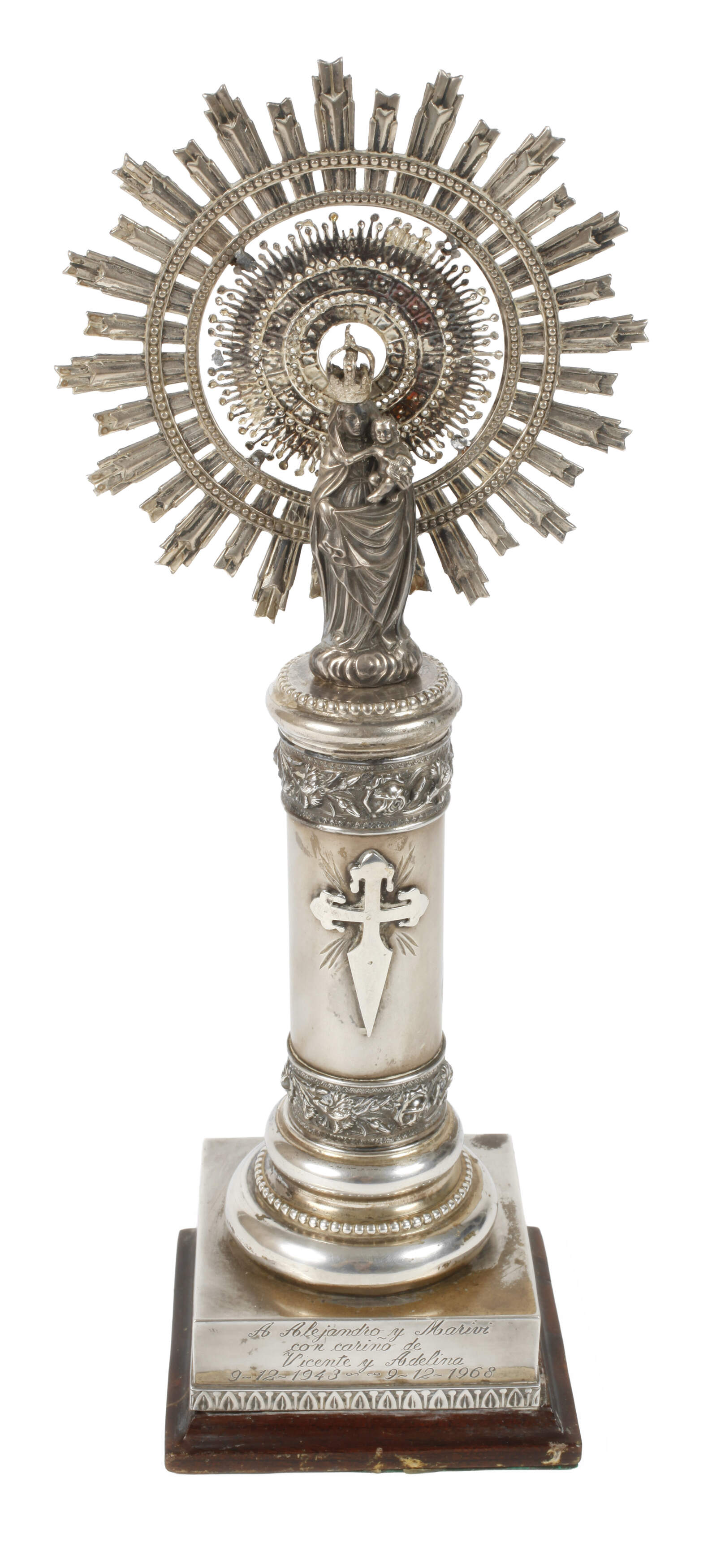 Silber Monstranz mit Virgen del Pilar
