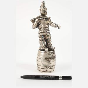 Silber Harlekin auf Fass