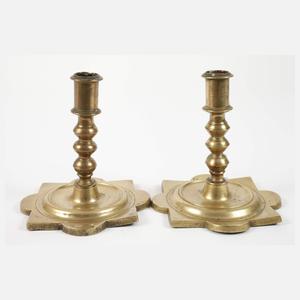 Vier frühbarocke Messingleuchter