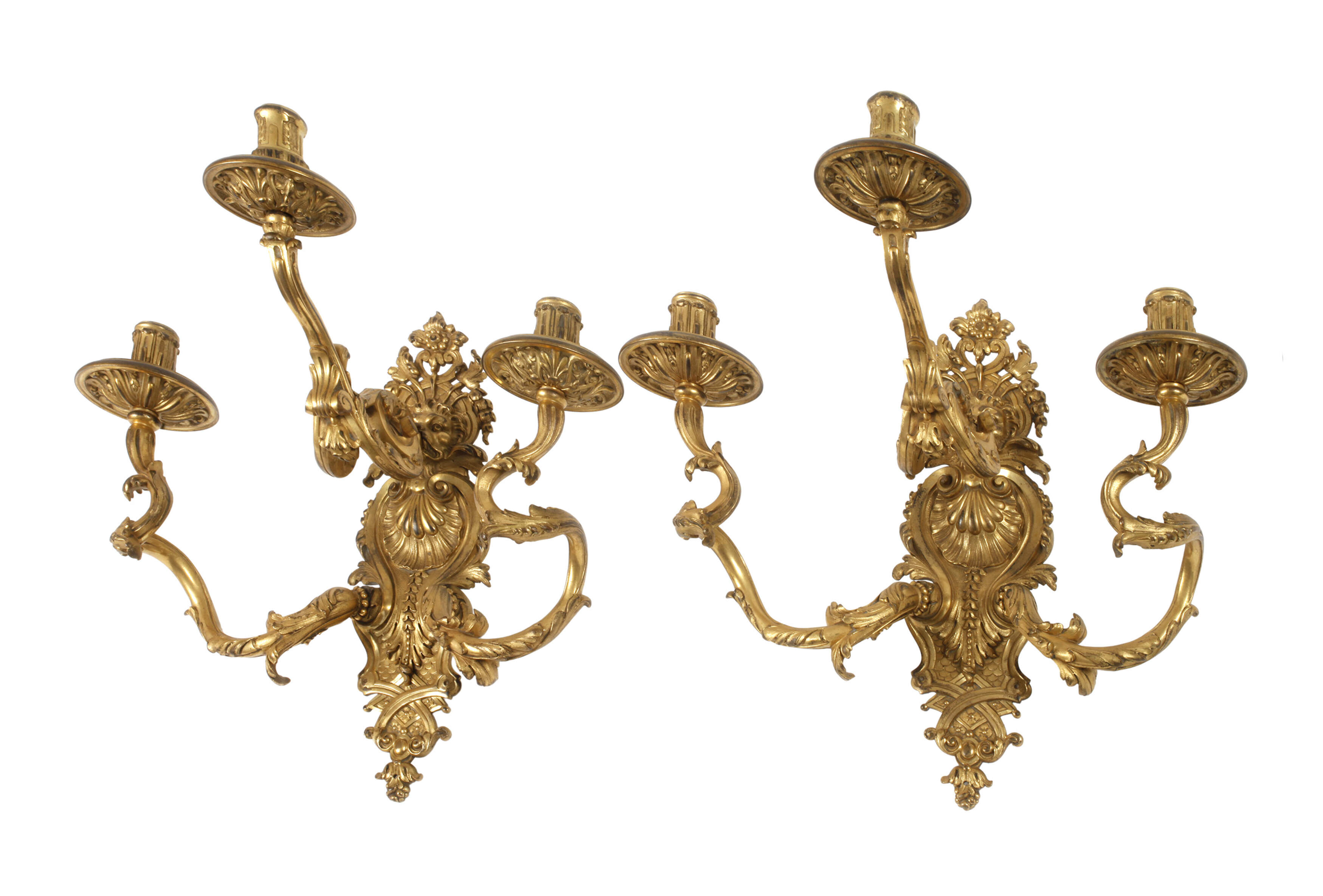 Zwei Wandkerzenleuchter Frankreich