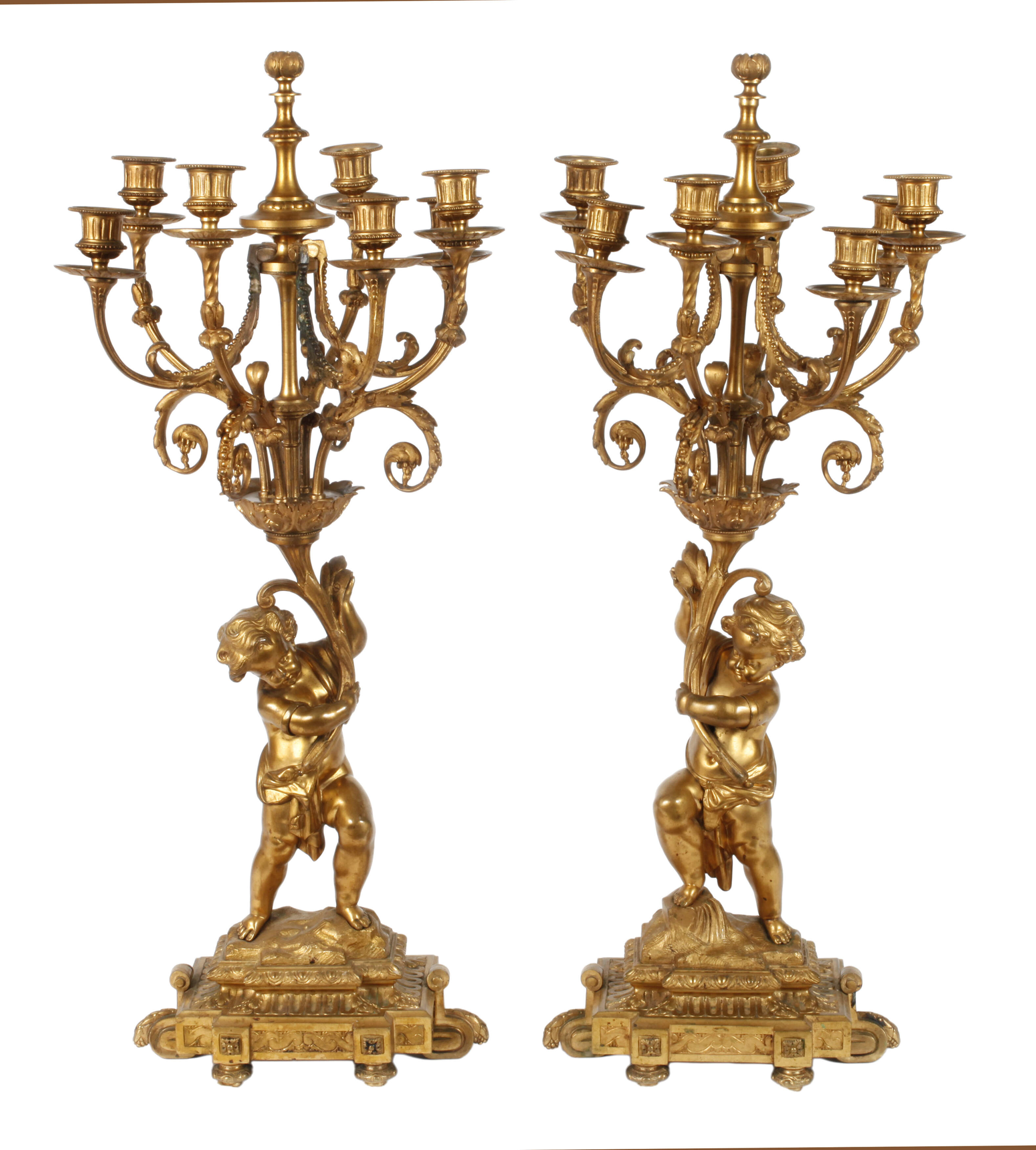 Paar große klassizistische Girandolen