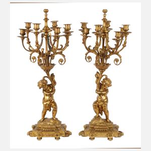 Paar große klassizistische Girandolen
