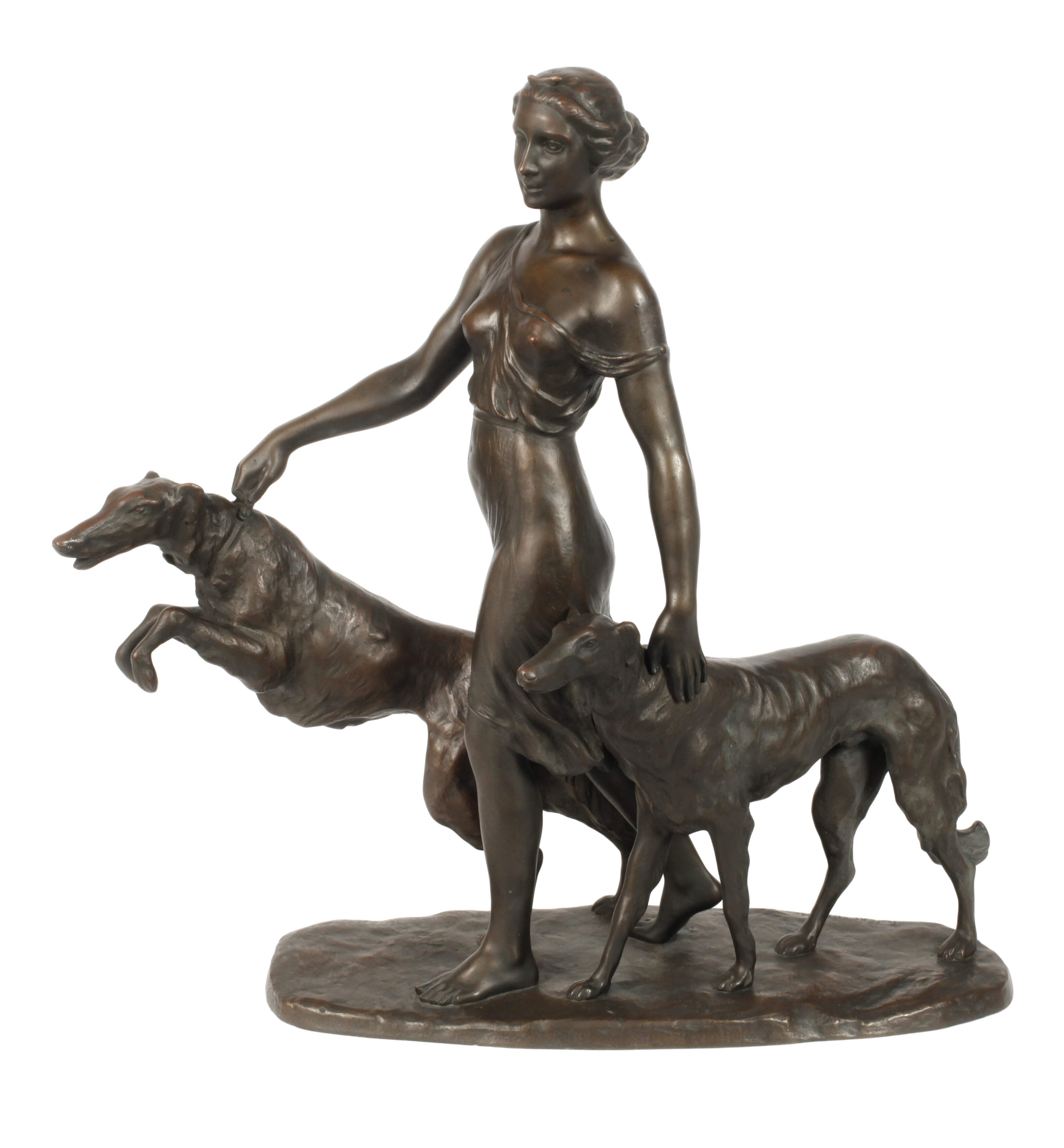 Rudolf Kaesbach, Diana mit Windhunden