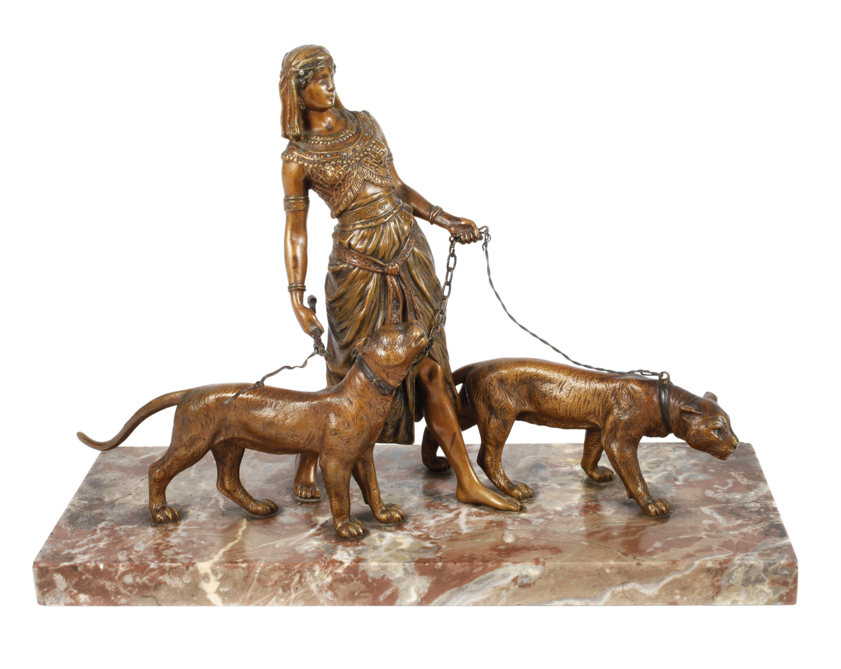 Bergmann Wiener Bronze Orientalin mit Panthern
