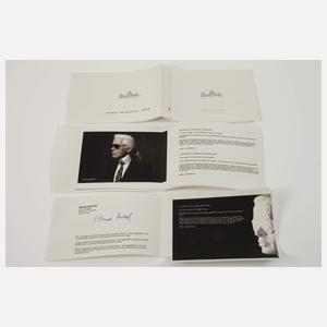 Büste Karl Lagerfeld und Fotoband