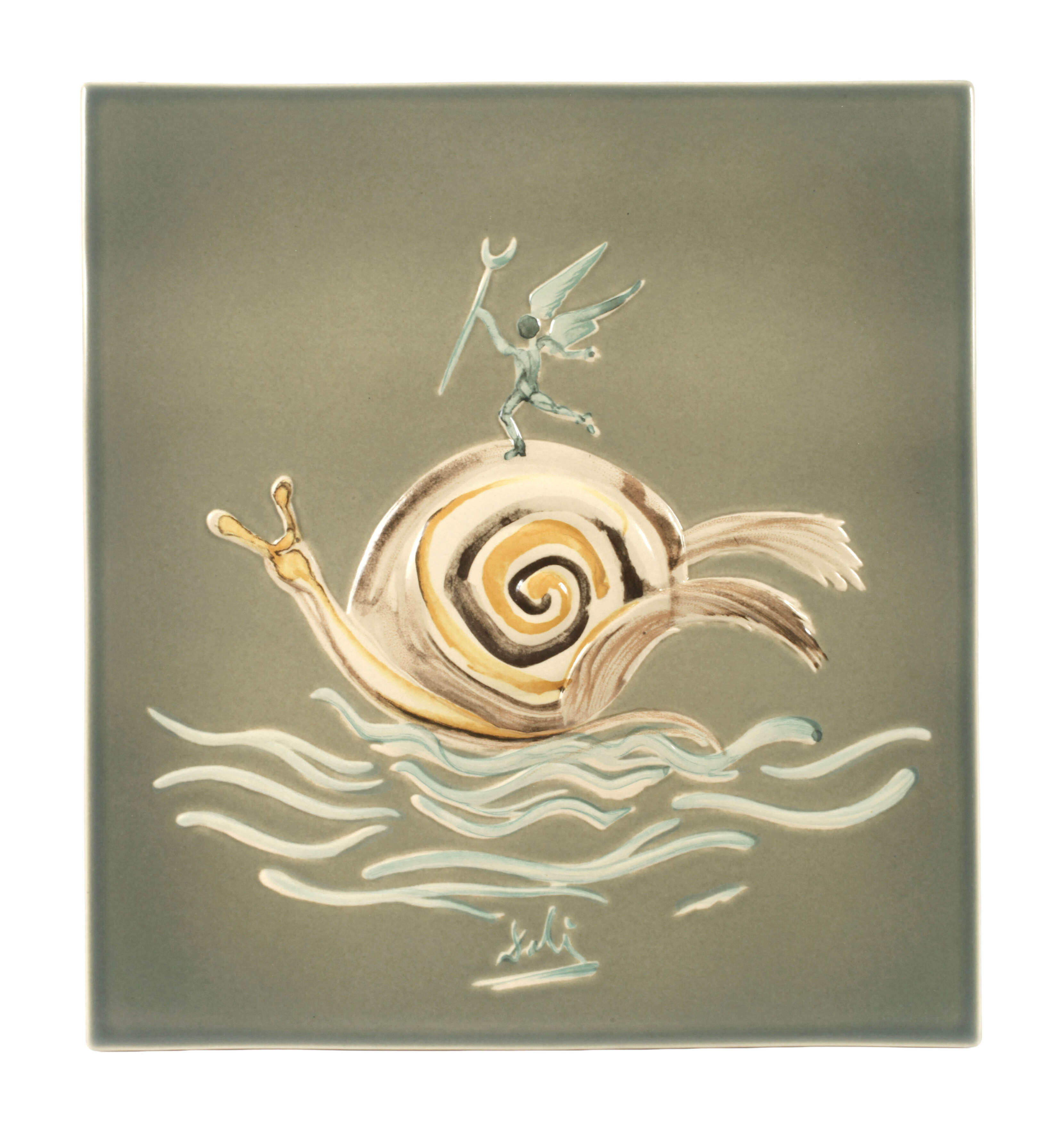 Salvador Dali, Keramikplatte "Himmelsbote"