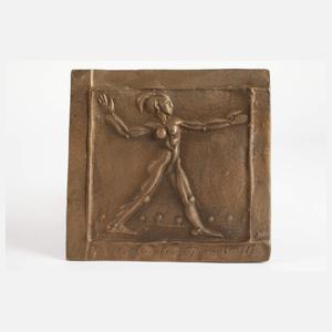 Helmut Zobl, Bronzerelief im Etui