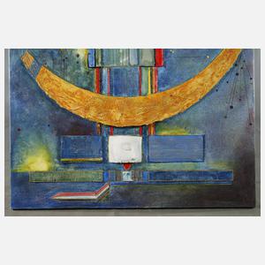 Phantastische Assemblage mit Mondsichel