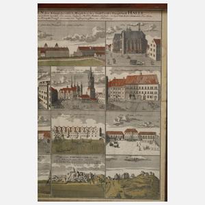 Johann Baptist Homann, Ansichtenblatt von Halle