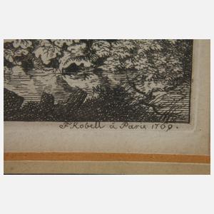 Franz Kobell, Bauer und Bäuerin an einem Fluss