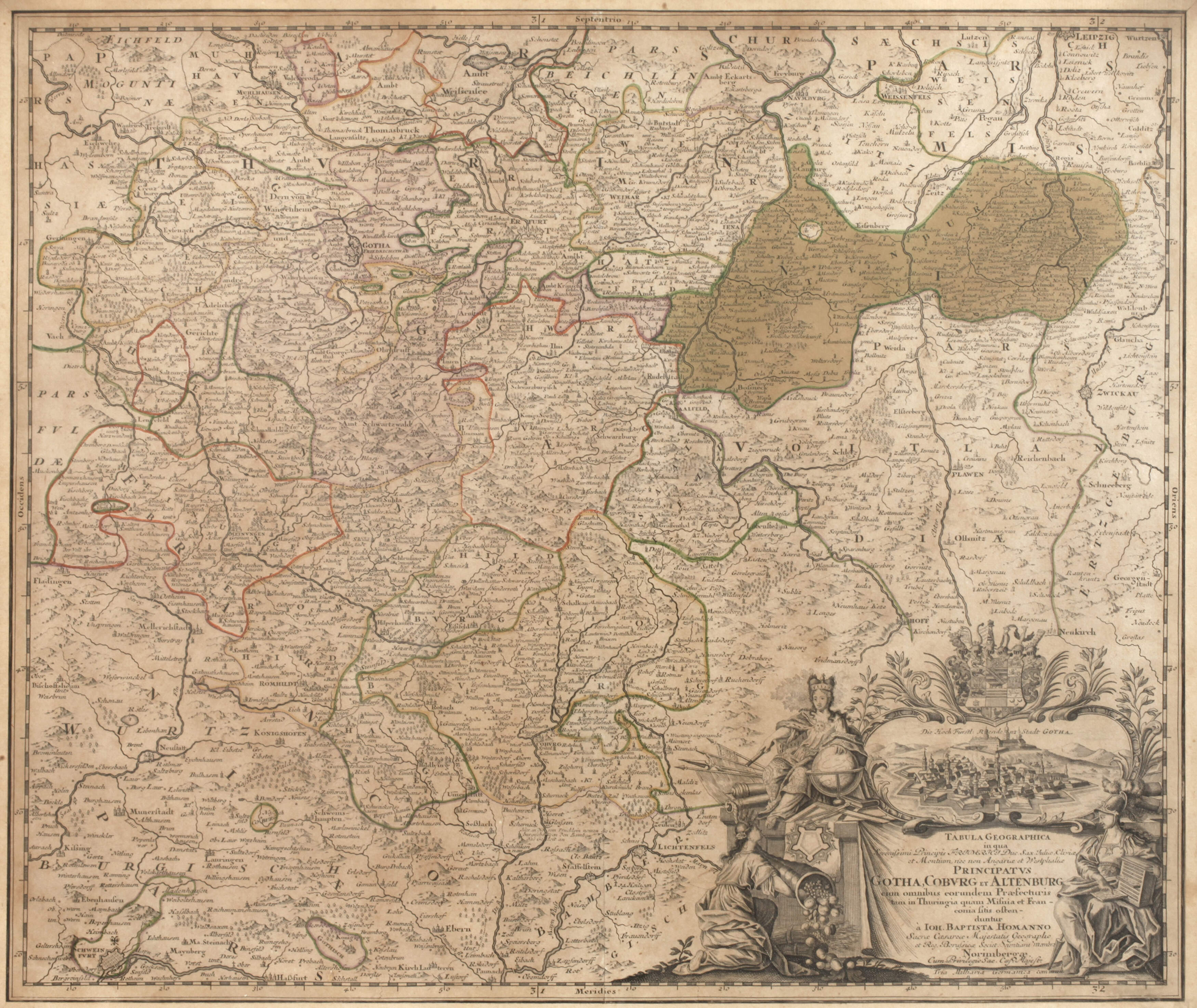 Johann Baptist Homann, Karte Mitteldeutschland