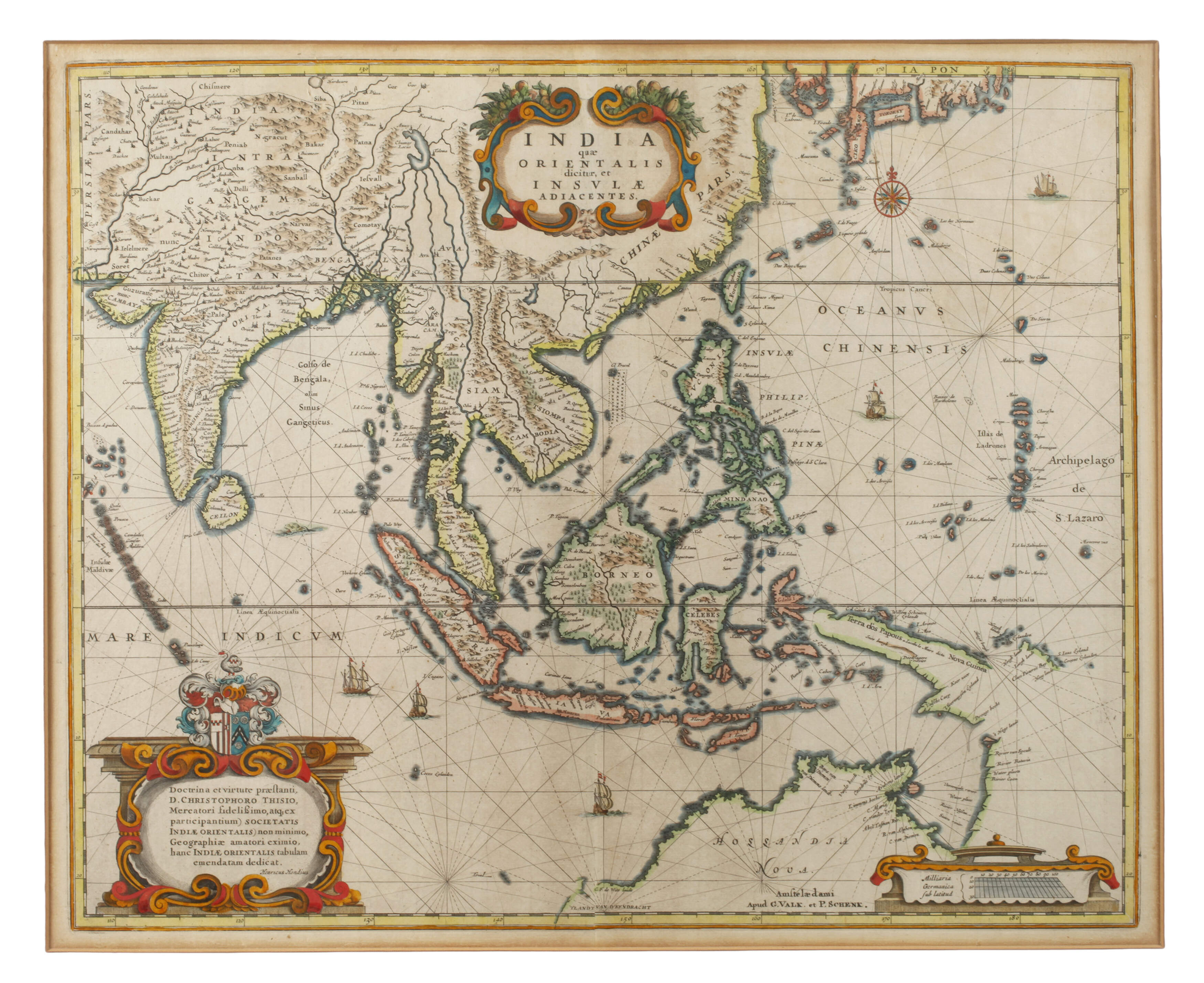 Pieter Schenk & Gerard Valk, Karte Indischer Ozean