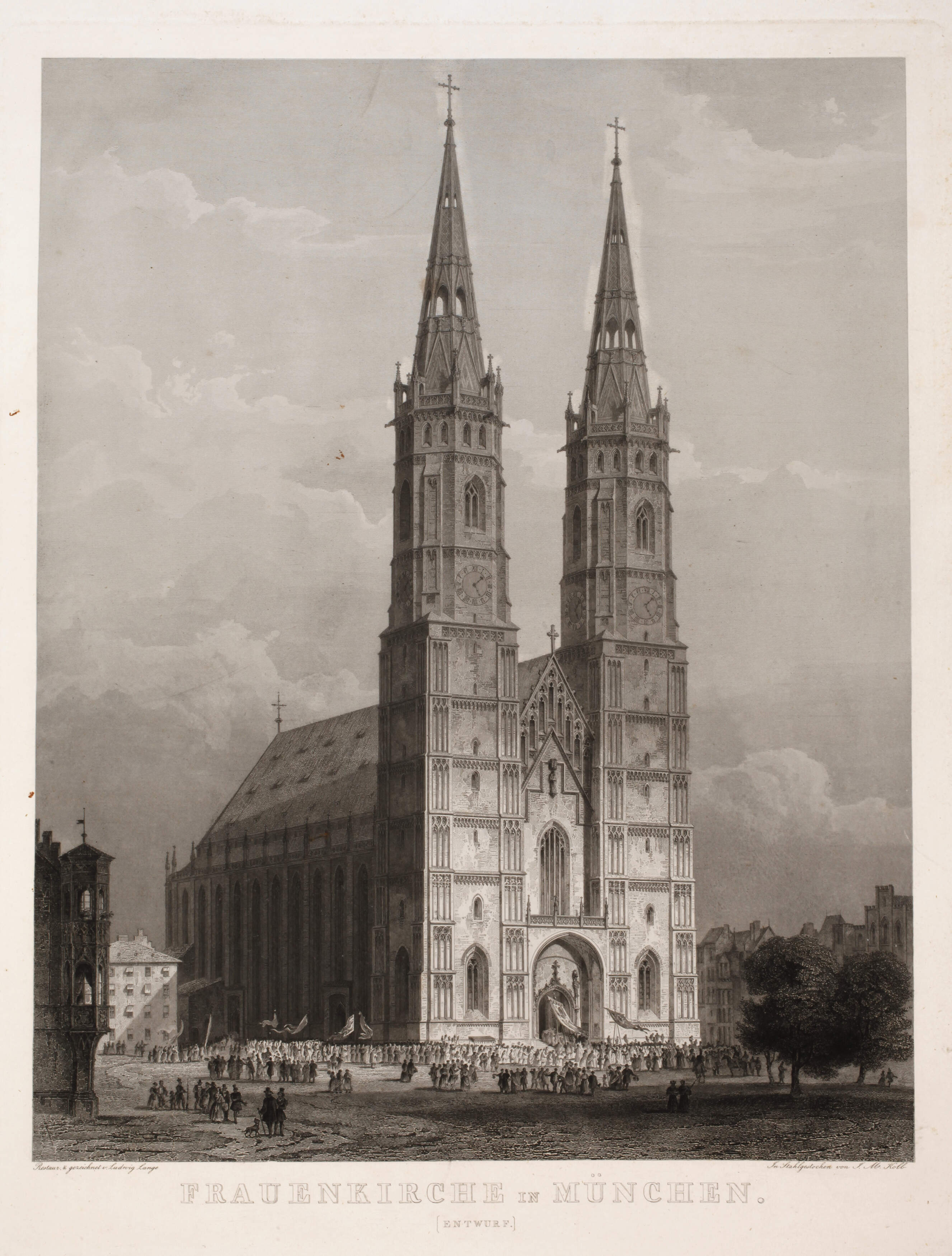 F. M. Kolb, Entwurf zur Frauenkirche in München