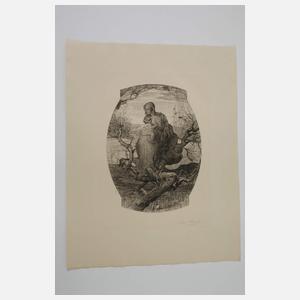 Wilhelm Woernle, "Engel des Lebens" nach Segantini