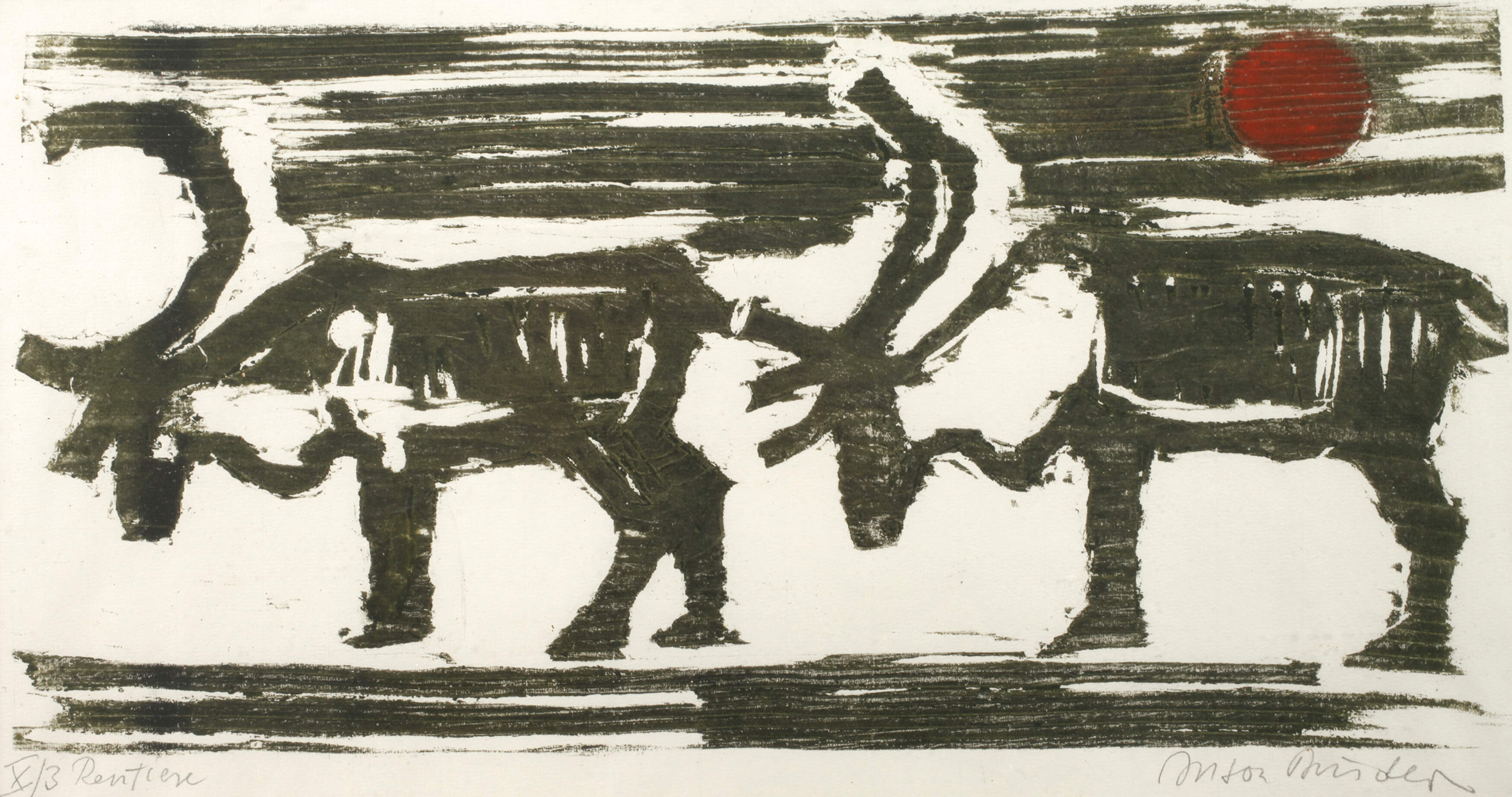 Anton Bruder, "Rentiere"