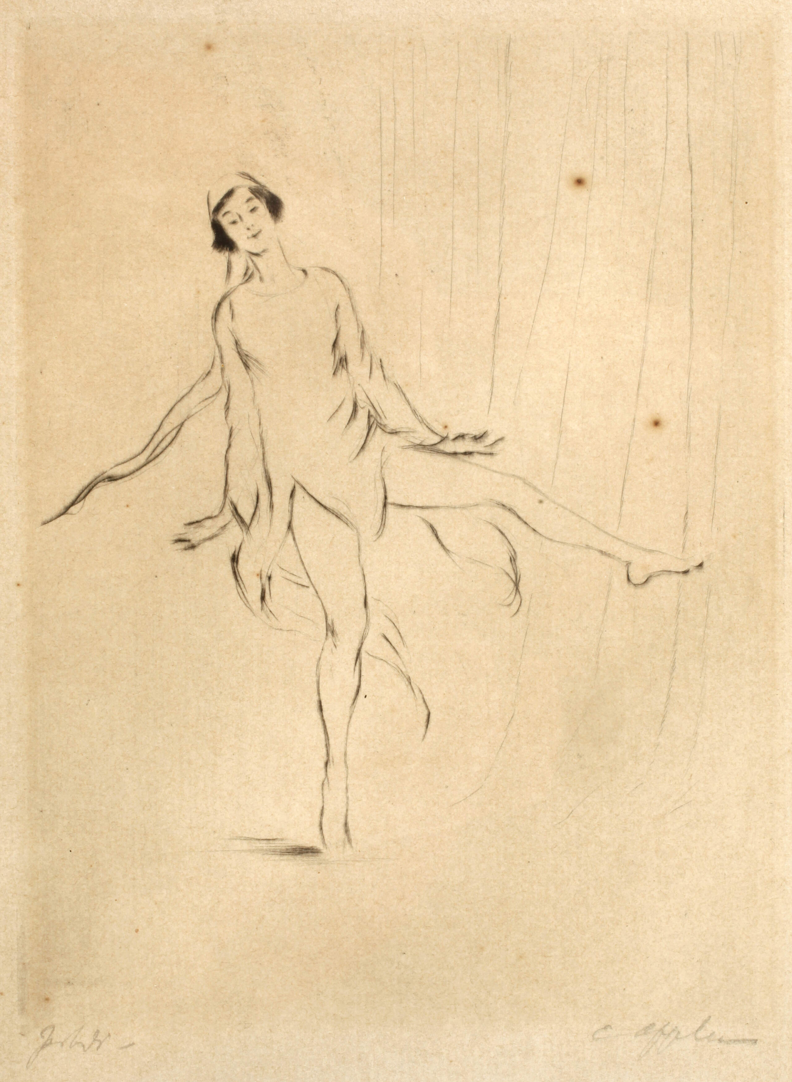 Ernst Oppler, Die Tänzerin Gertrud Falke