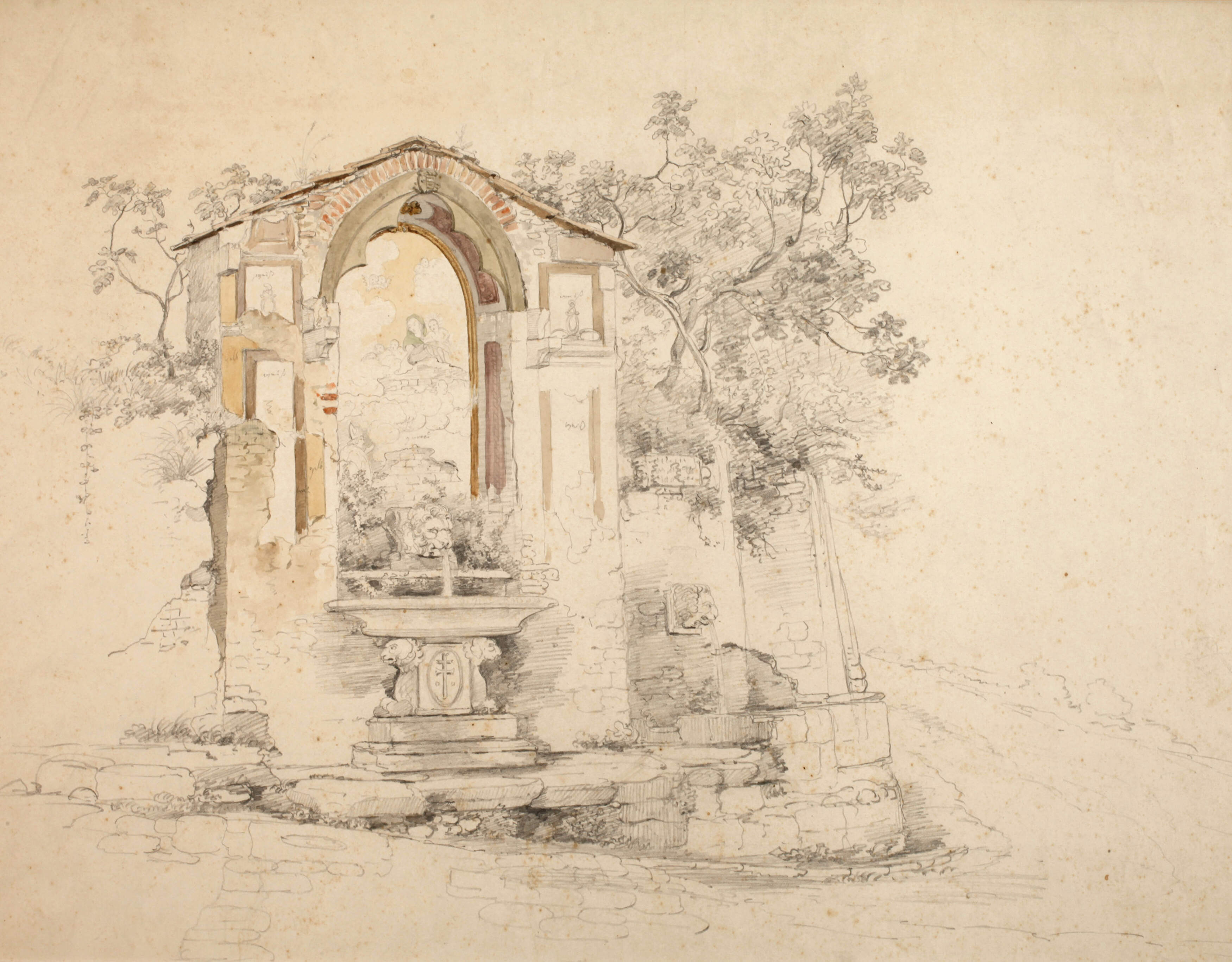 Eduard Agricola, Brunnen in Italien