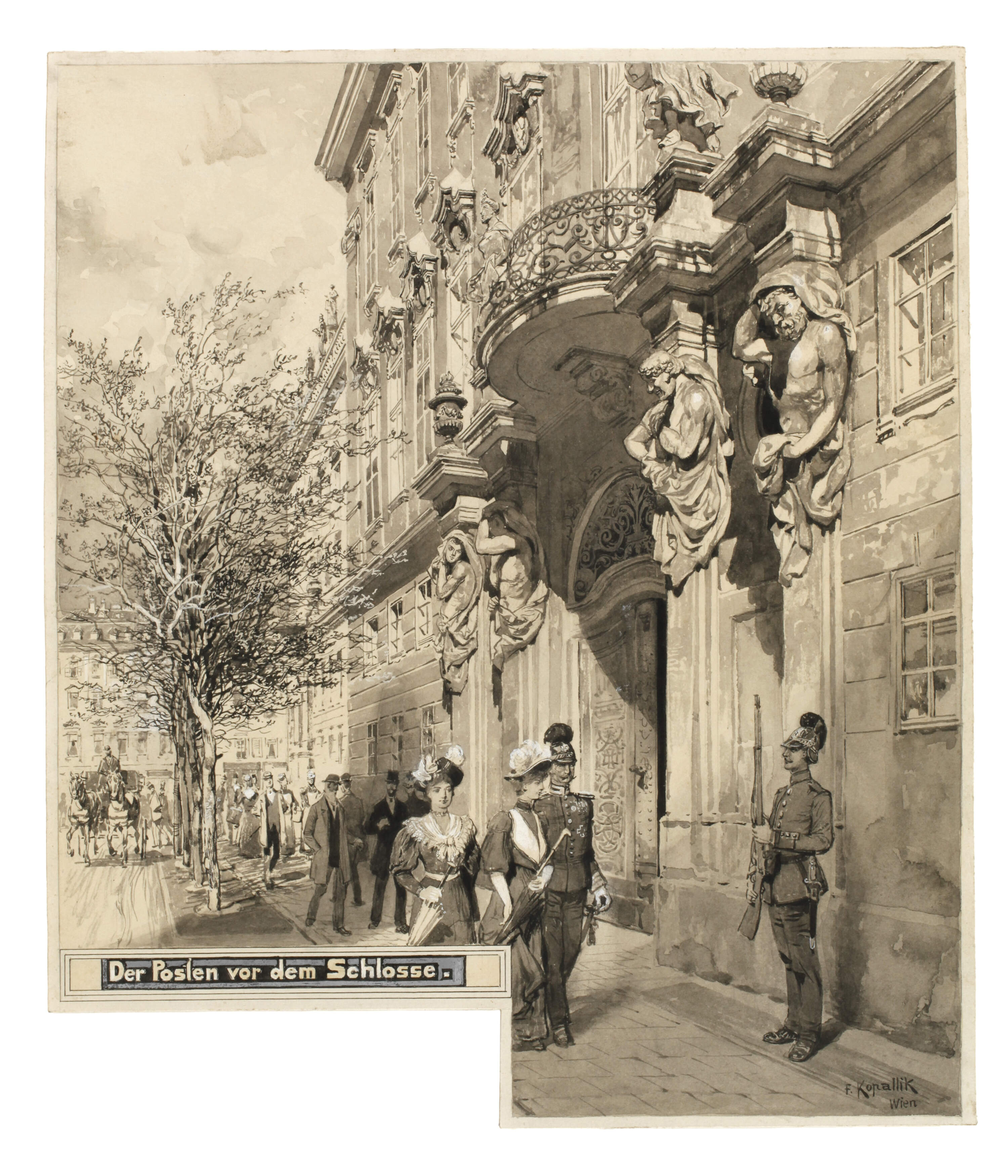 Franz Kopallik, "Der Posten vor dem Schlosse"