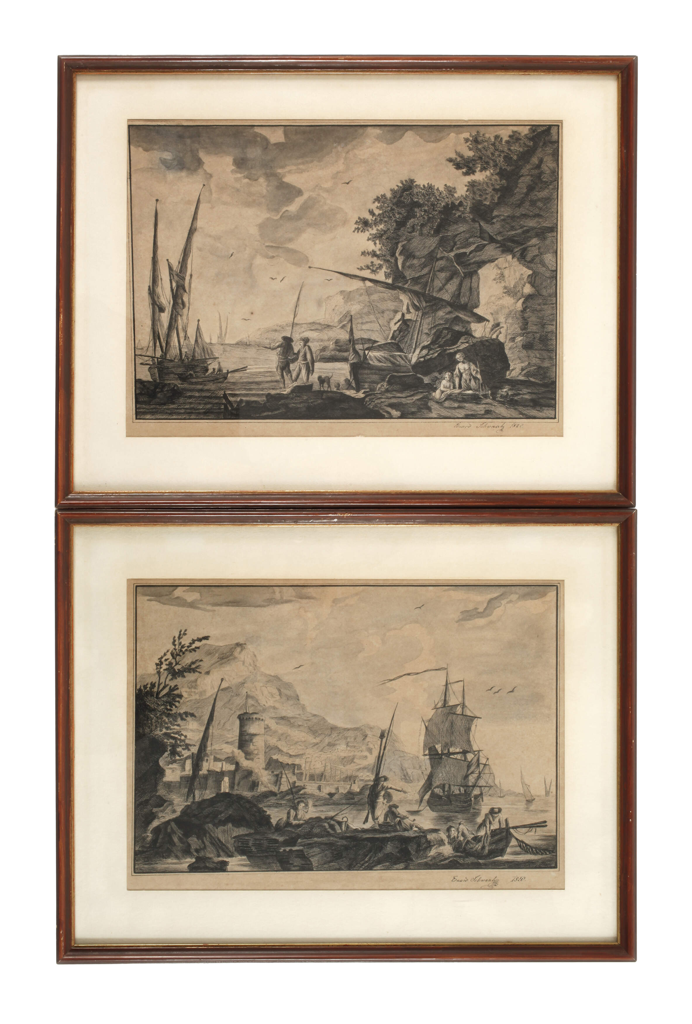 Eduard Schwaab, Paar Küstenszenen