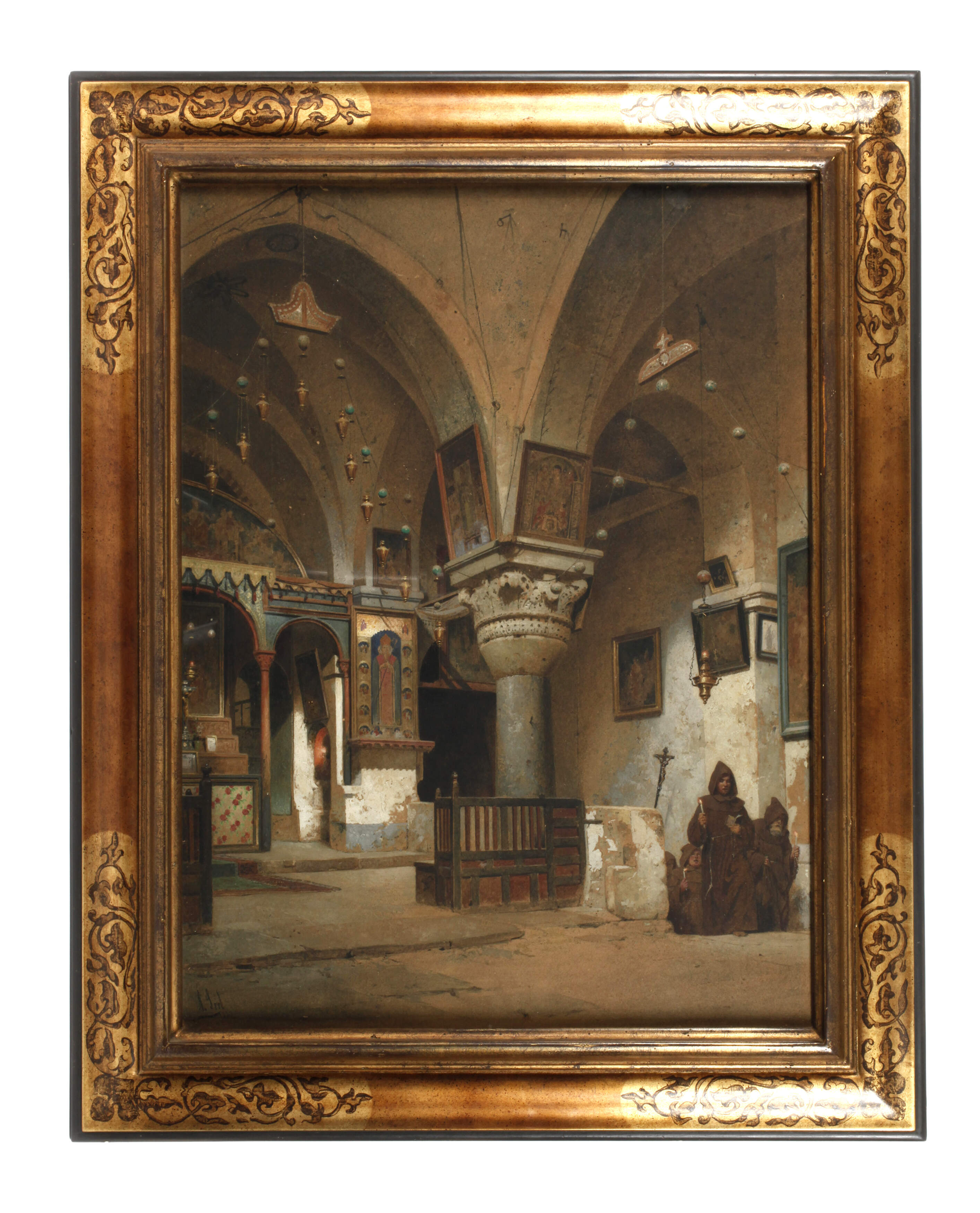 Adolf Seel, Mönche in der Grabeskirche Jerusalem