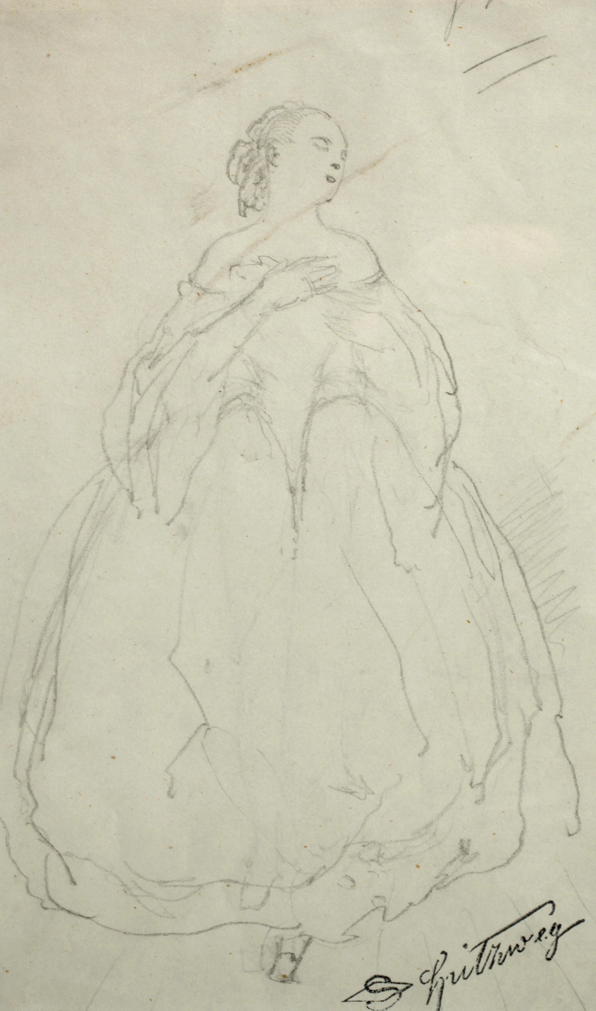 Carl Spitzweg, Damenstudie