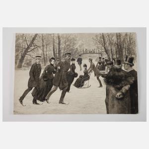 Julius Wentscher, Kaiser Friedrich III. auf dem Eis