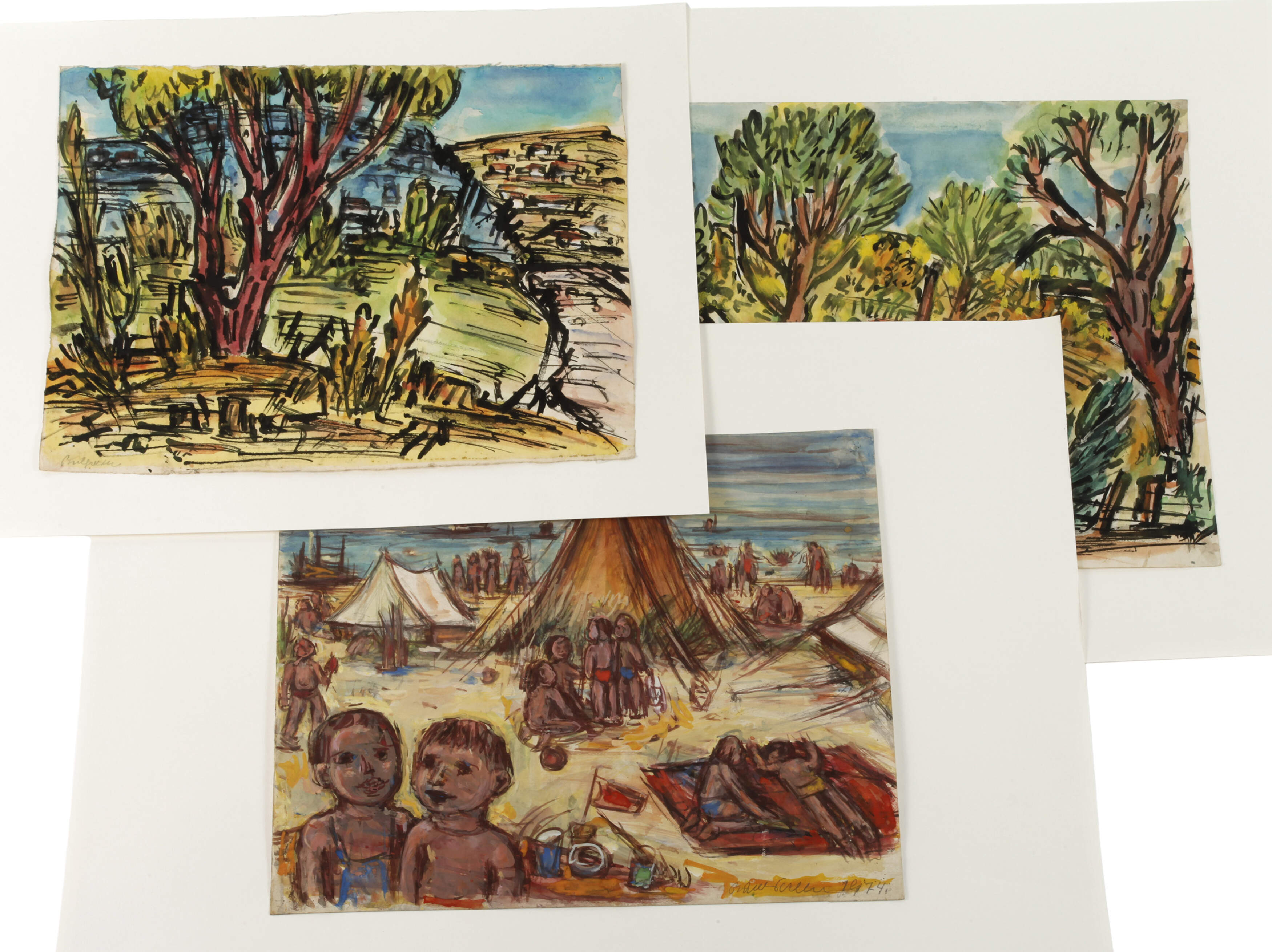 Tina Bauer-Pezellen, Konvolut Arbeiten auf Papier