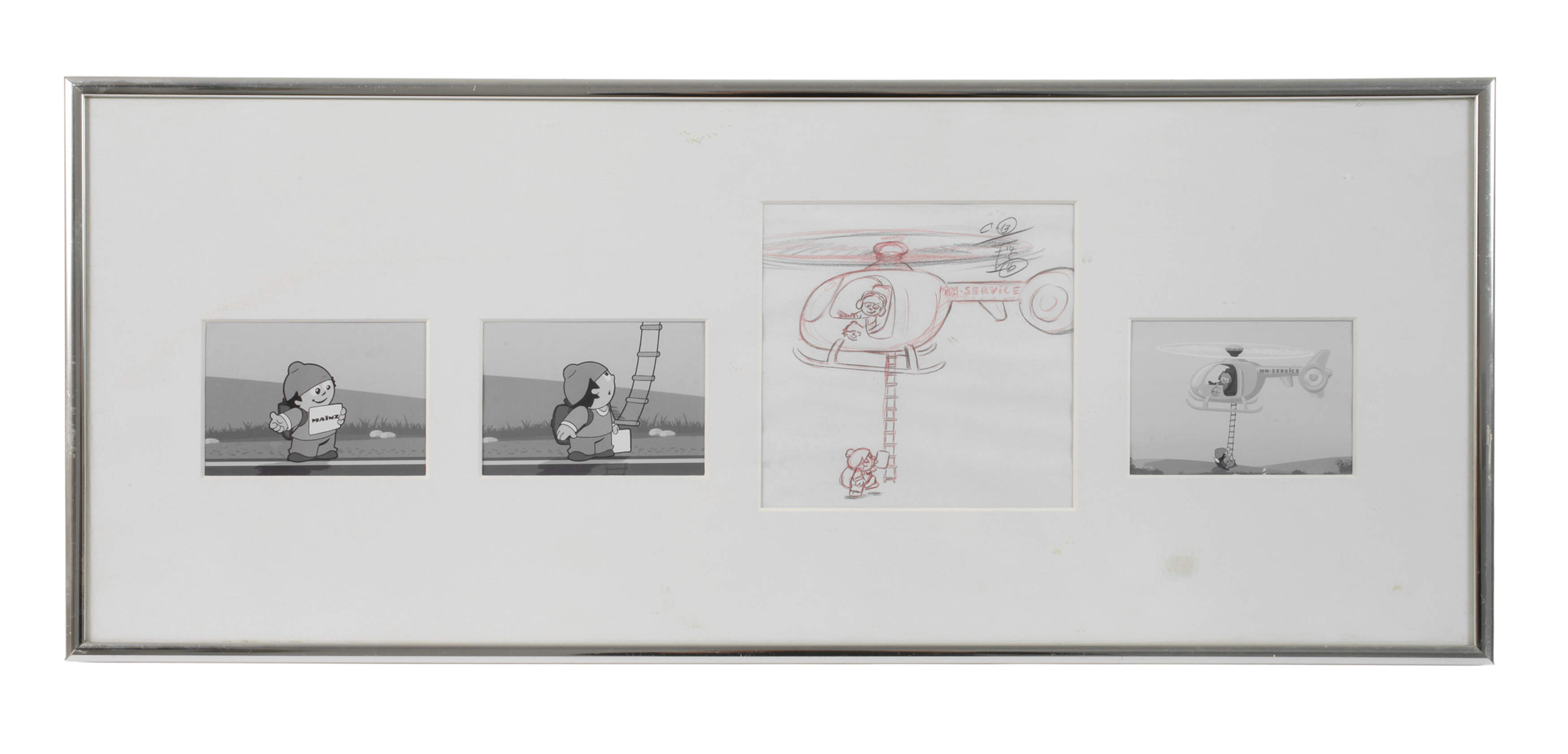 Wolf Gerlach, attr., Mainzelmännchen-Zeichnung