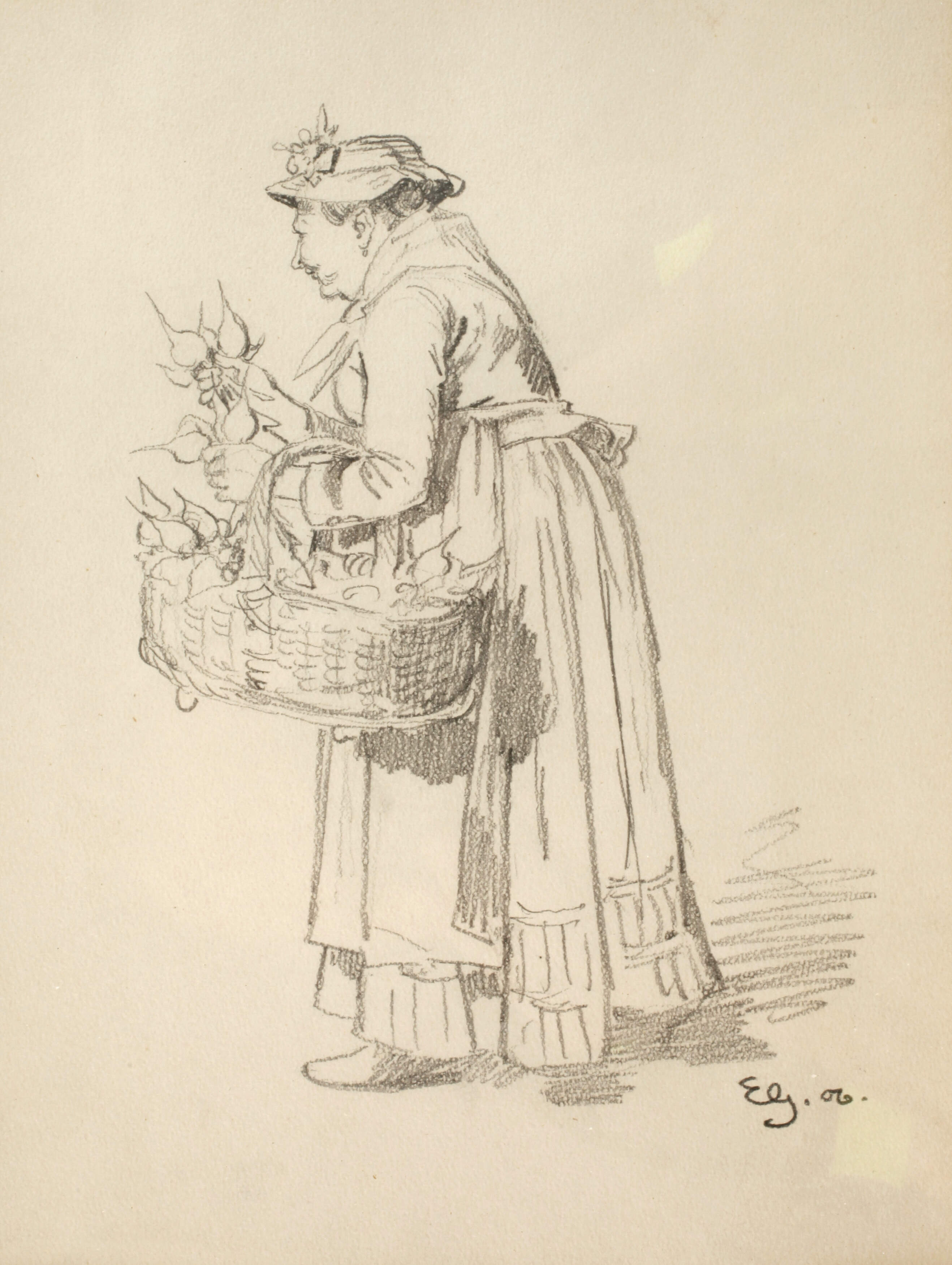 Eduard von Grützner, attr., Die Radieschen-Verkäuferin