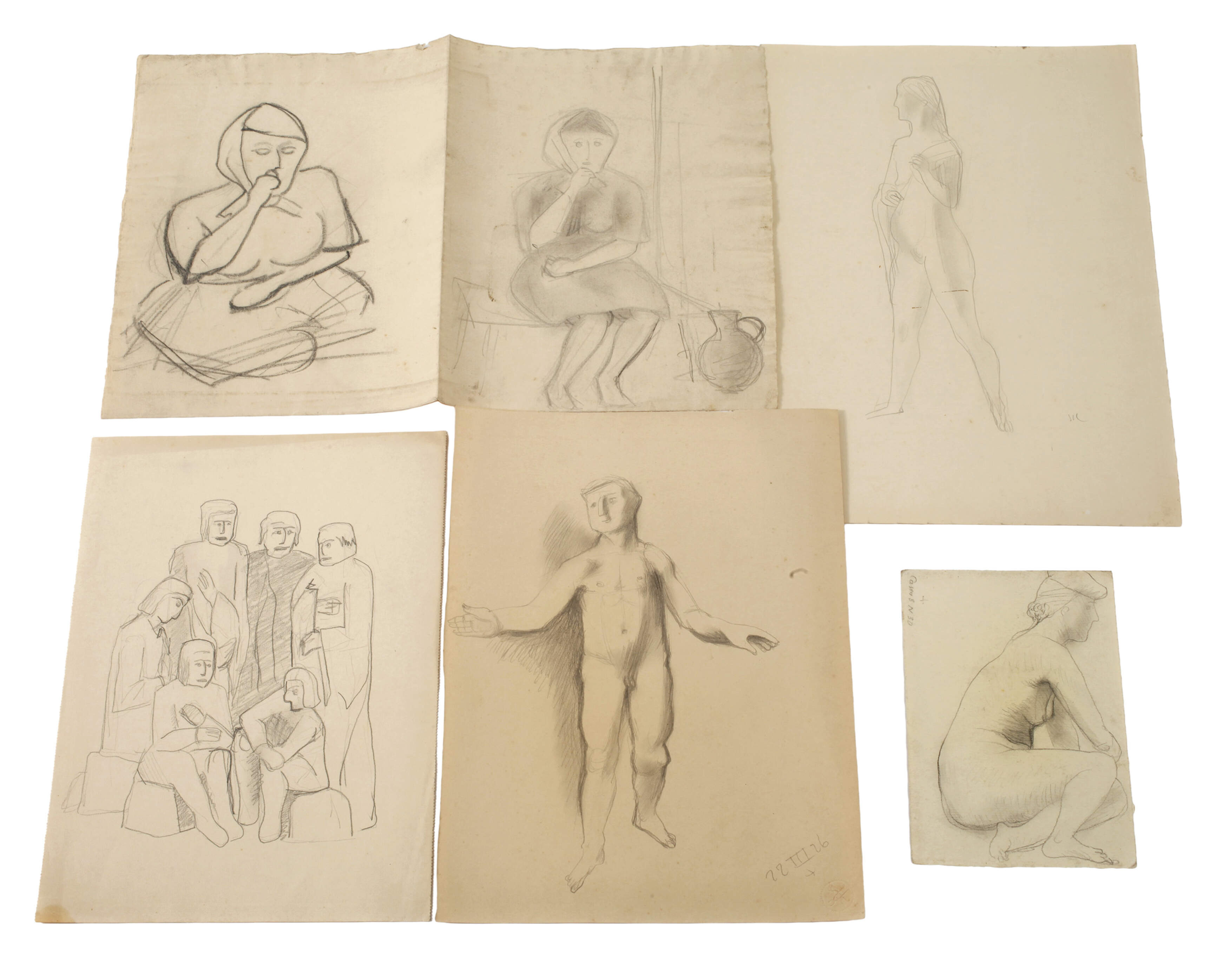 Gerhard Marcks, attr., Zeichnungskonvolut