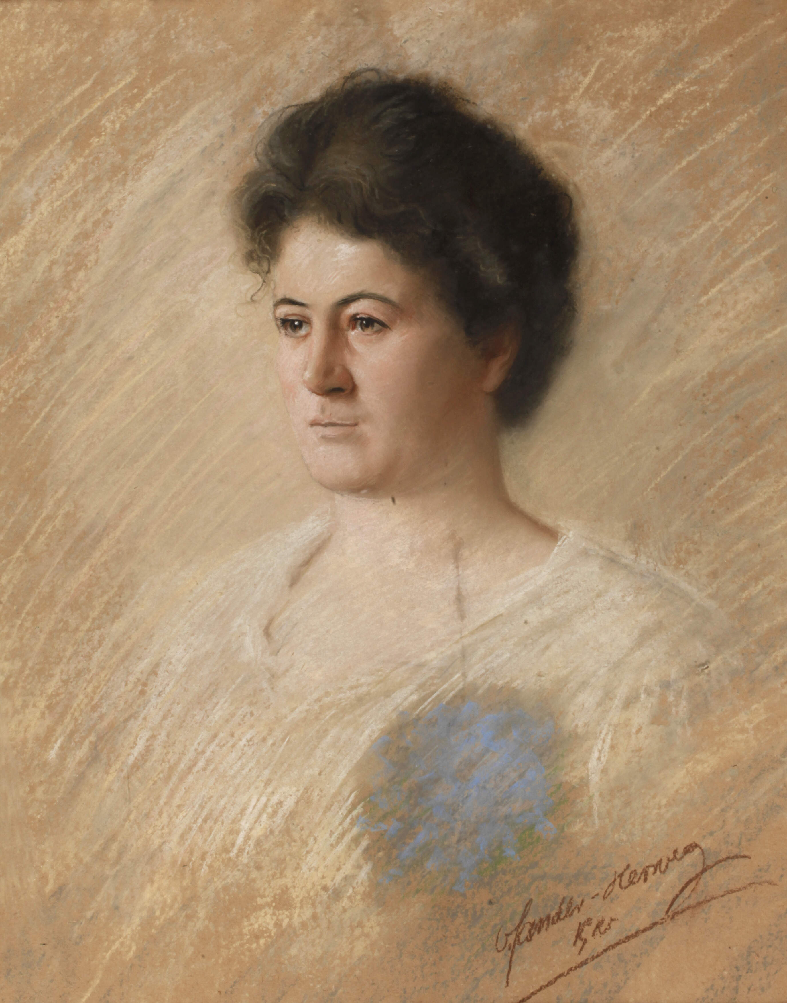 Otto Sander-Herweg Pastell, Damenportrait