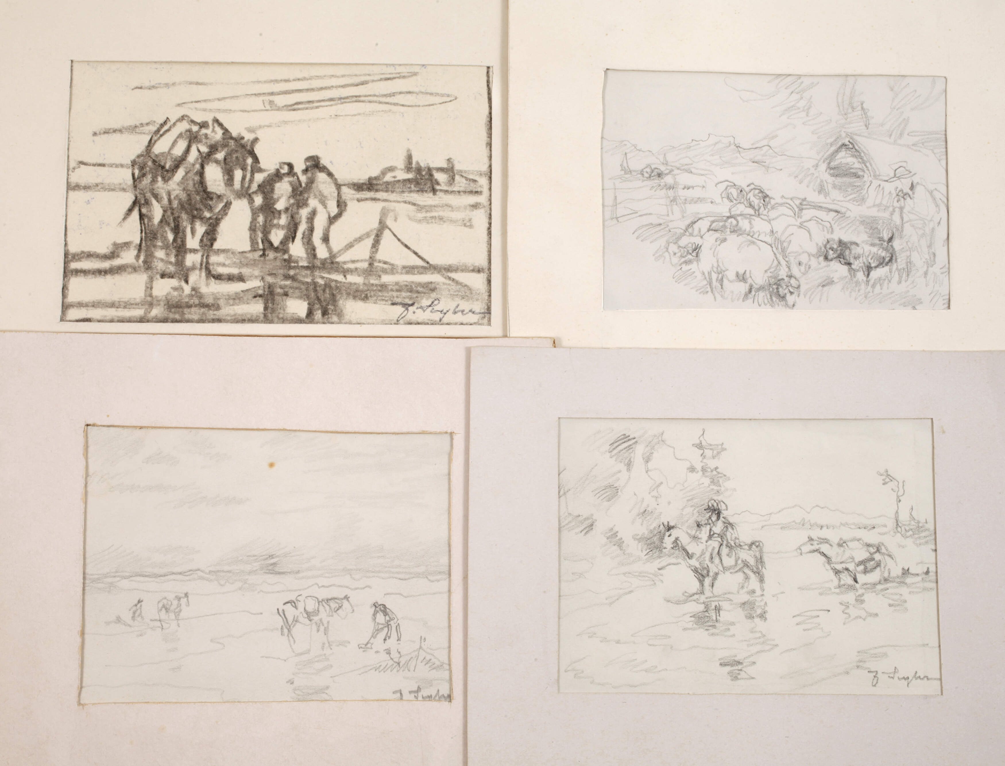 Julius Seyler, Konvolut Zeichnungen