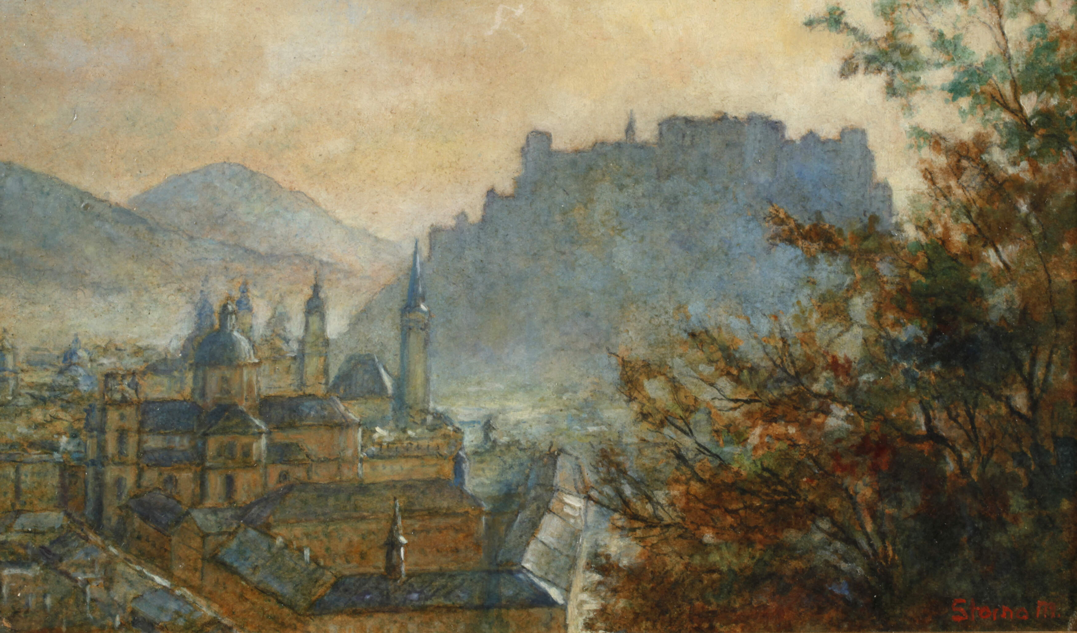 Max Storno, attr., Ansicht Salzburg
