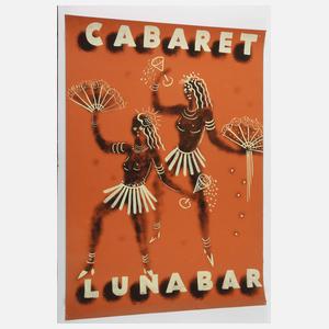 Plakatentwurf für "Cabaret Lunabar"